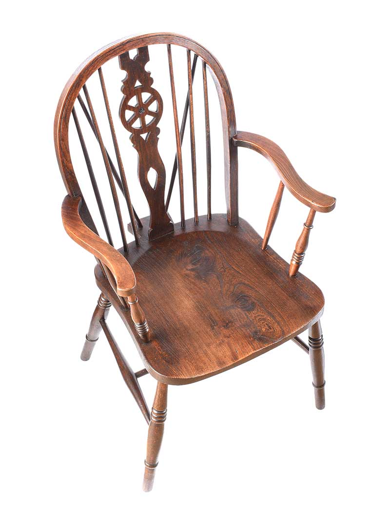 PAIR OF OAK WINDSOR ARMCHAIRS - Image 3 of 6