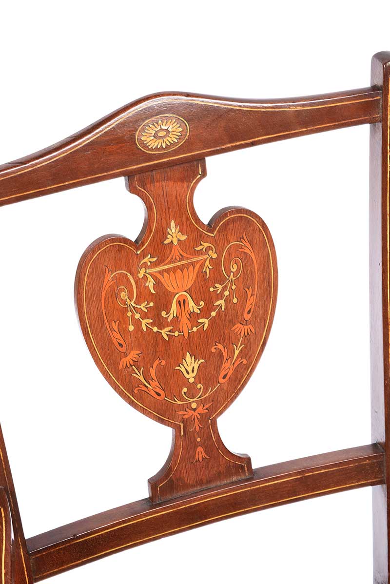 EDWARDIAN INLAID MAHOGANY CHILD'S ARMCHAIR - Image 2 of 6