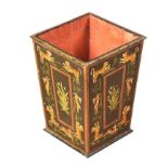 ANTIQUE PAINTED WOODEN BIN