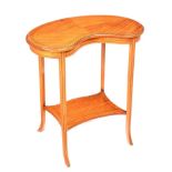 EDWARDIAN SATINWOOD KIDNEY SHAPED OCCASIONAL TABLE