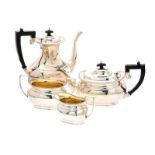 FOUR PIECE SILVER TEA SET