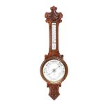 VICTORIAN OAK BAROMETER