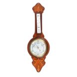 EDWARDIAN INLAID MAHOGANY BAROMETER