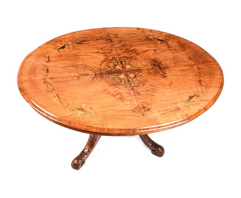 VICTORIAN WALNUT COFFEE TABLE - Image 5 of 6