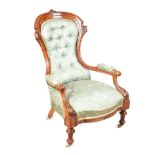 VICTORIAN WALNUT ARMCHAIR