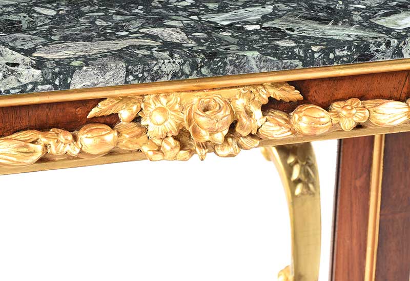 REGENCY ROSEWOOD MARBLE TOP CONSOLE TABLE - Image 3 of 6