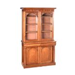 WILLIAM IV MAHOGANY TWO DOOR BOOKCASE