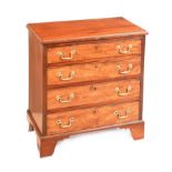 ANTIQUE MINIATURE MAHOGANY CHEST OF DRAWERS