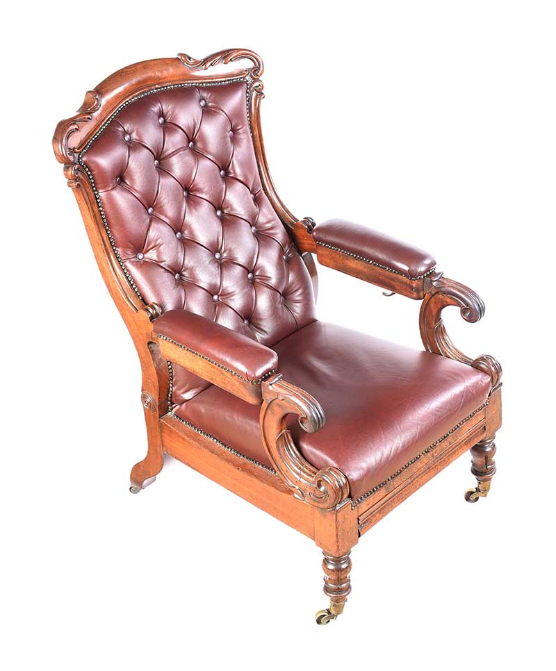 WILLIAM IV DAW'S LIBRARY CHAIR - Image 4 of 6