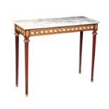 FRENCH STYLE MARBLE TOP CONSOLE TABLE