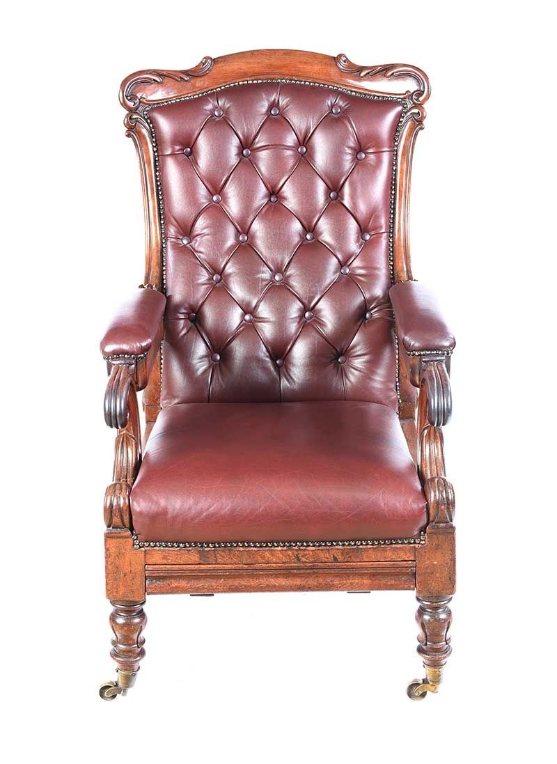 WILLIAM IV DAW'S LIBRARY CHAIR - Image 5 of 6