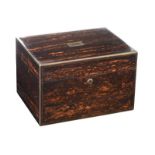 VERY FINE CALAMANDER WOOD VANITY BOX