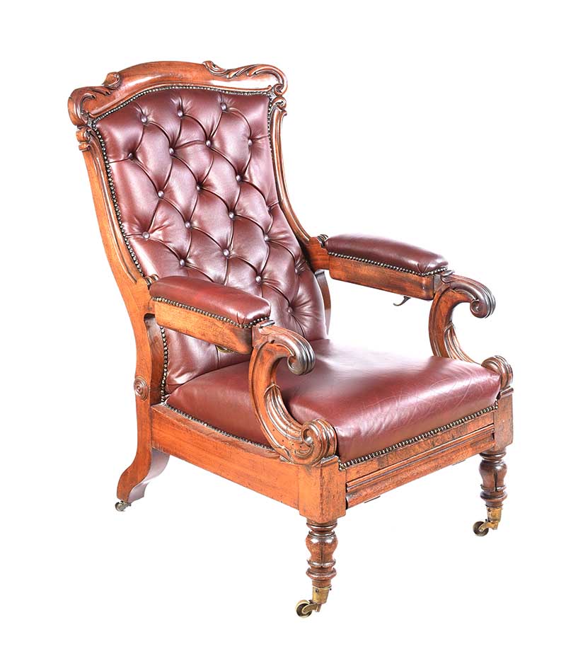 WILLIAM IV DAW'S LIBRARY CHAIR - Image 3 of 6