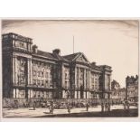Kenneth Steel, RBA - TRINITY COLLEGE, DUBLIN - Black & White Etching - 9 x 12 inches - Signed