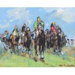 Marie Devlin - FAIRYHOUSE RACECOURSE - Oil on Board - 8 x 10 inches - Signed