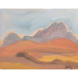 Markey Robinson - THE DOLOMITES - Gouache on Board - 6 x 8 inches - Signed