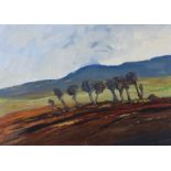 Hugh McIlfatrick - MOUNTAIN TREES - Acrylc on Board - 12 x 16.5 inches - Unsigned