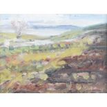 Robert Bottom, RUA - WINTER CROPS, ARDMILLAN, COUNTY DOWN - Oil on Board - 7 x 9 inches - Signed