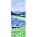 Sean Lorinyenko - TRA NA ROSSAN, DOWNINGS - Acrylic on Canvas - 20 x 8 inches - Signed