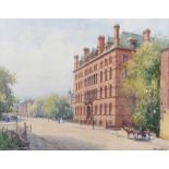 Frank McKelvey, RHA, RUA - CHICHESTER STREET, BELFAST - Watercolour Drawing - 18 x 22 inches -