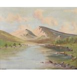 S. Knocker - RIVER, CONNEMARA - Oil on Board - 20 x 24 inches - Signed