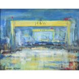 Nigel Allison - HARLAND & WOLFF - Oil on Board - 8 x 10 inches - Signed