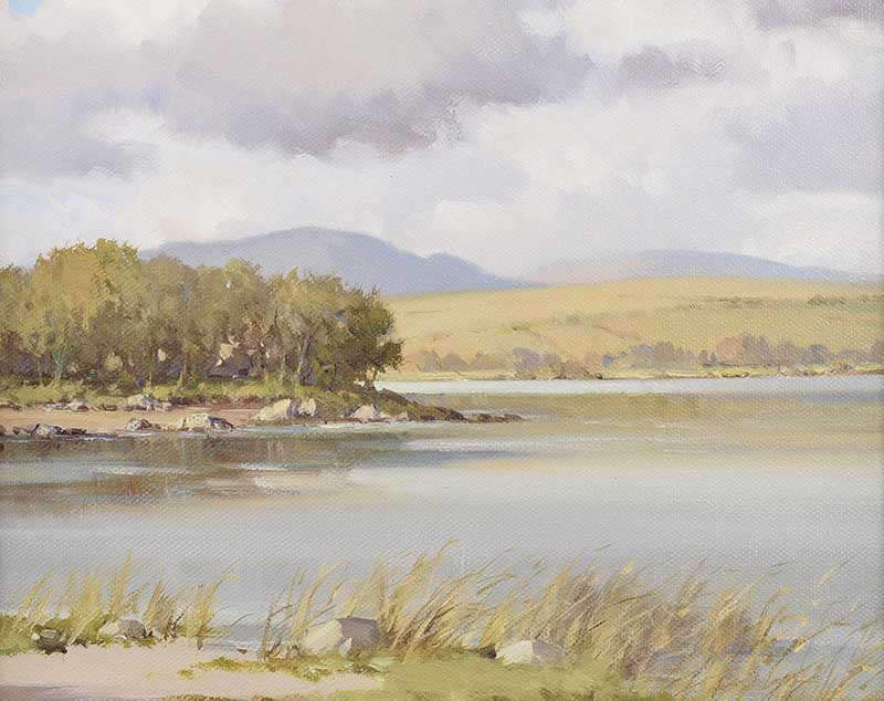 Arthur H. Twells, RUA - LOUGH SHINDILLA, CONNEMARA - Oil on Canvas - 8 x 10 inches - Signed