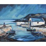 Patrick Murphy - BALLINTOY HARBOUR - Oil on Board - 10 x 12 inches - Signed