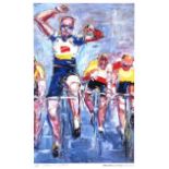 J.B. Vallely - THE STAGE WINNER - Limited Edition Coloured Print (137/150) - 19 x 12 inches -