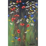 Ronald Keefer - WILD FLOWERS II - Oil on Board - 30 x 20 inches - Signed