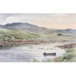 William A. Hume - FROM LACKAGH BRIDGE, DONEGAL - Watercolour Drawing - 13 x 20 inches - Signed