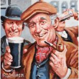 Roy Wallace - A FINE PINT - Oil on Board - 8 x 8 inches - Signed