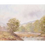 Manson Blair - DUN RIVER, COUNTY ANTRIM - Oil on Board - 7 x 10 inches - Signed