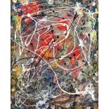 Kevin Sharkey - BACK TO POLLOCK - Mixed Media - 20 x 16 inches - Signed