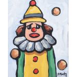 Patrick Murphy - CLOWN - Oil on Board - 10 x 8 inches - Signed