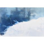 Tom Carr, HRHA RUA RWS - SNOW BY THE WATER'S EDGE - Watercolour Drawing - 14 x 21 inches - Signed