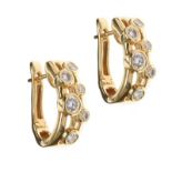 18CT GOLD DIAMOND EARRINGS IN THE STYLE OF BOODLES