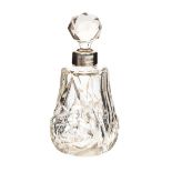 ANTIQUE SILVER AND CUT GLASS SCENT BOTTLE