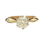 18CT GOLD DIAMOND SOLITAIRE RING