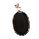 STERLING SILVER PENDANT SET WITH ONYX