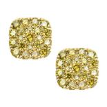 18CT GOLD YELLOW DIAMOND EARRINGS