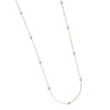 18CT GOLD DIAMOND NECKLACE IN THE STYLE OF TIFFANY