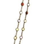 9CT GOLD MULTI-GEM NECKLACE