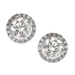 18CT WHITE GOLD DIAMOND EARRINGS