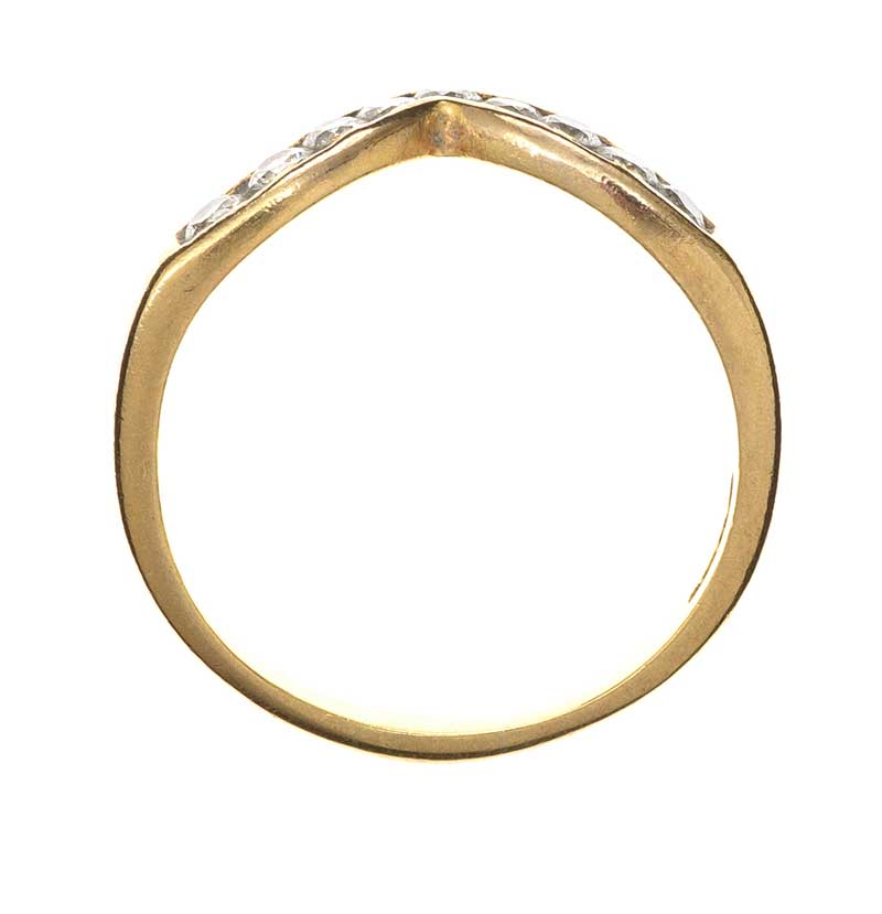 18CT GOLD DIAMOND WISHBONE RING - Image 3 of 3
