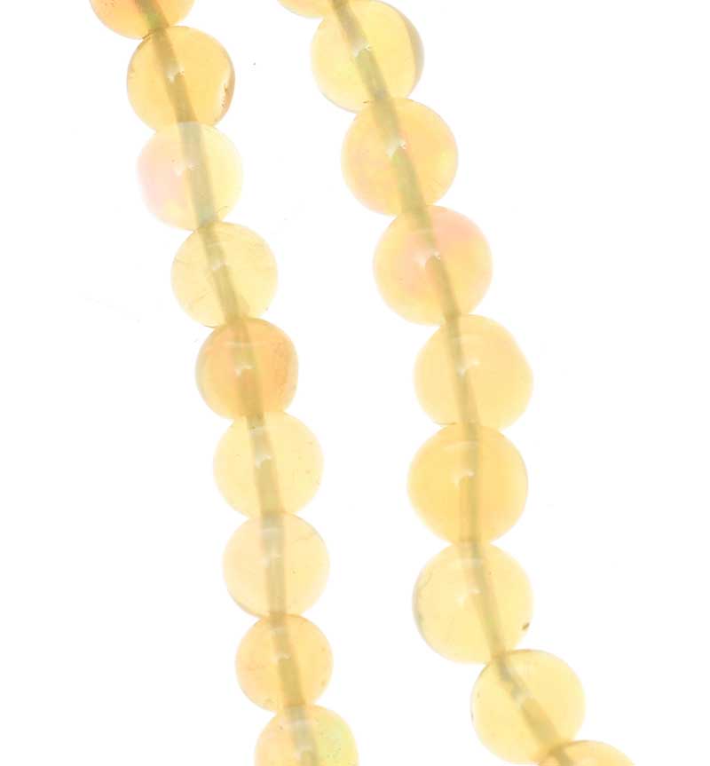 GRADUATED STRAND OF OPAL BEADS WITH A 9CT GOLD CLASP - Image 2 of 3