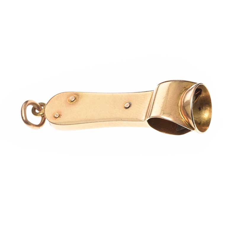 ANTIQUE 15CT GOLD CIGAR CUTTER