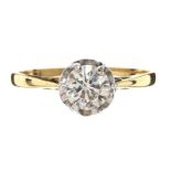 18CT GOLD DIAMOND SOLITAIRE RING