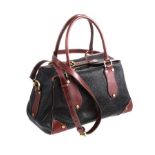 MULBERRY BLACK AND BROWN LEATHER HANDBAG