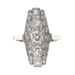 ART DECO PLATINUM DIAMOND RING